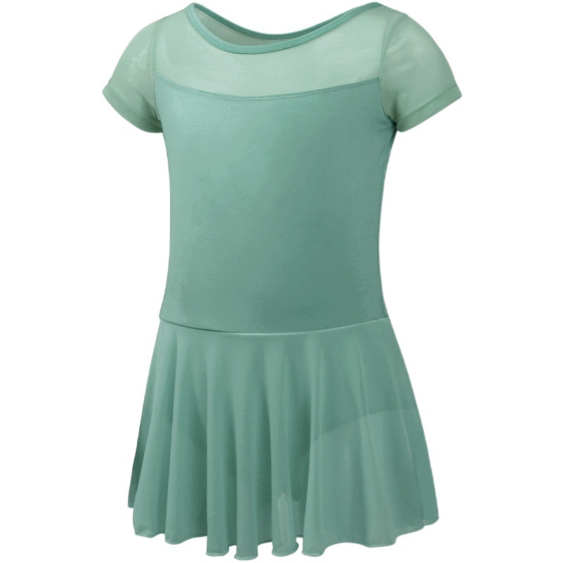 Ropa de baile para niños con entrepierna abierta, vestido de ballet para niñas, ropa de práctica de verano de manga corta para niños pequeños, danza china para niñas