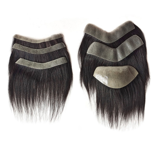 Hairline wig piece, frontal invisible hairpiece, forehead hairpiece, real hair full hand-tied bio-skin, one-piece wig hairpiece.
