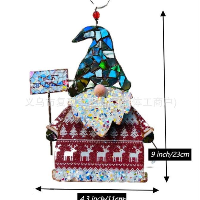 跨境新品Christmas Gnome SunCatcher 圣诞侏儒太阳捕手