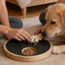 可旋转狗抓板木质宠物用品圆盘 家用宠物藏食盒 宠物猫狗磨爪板