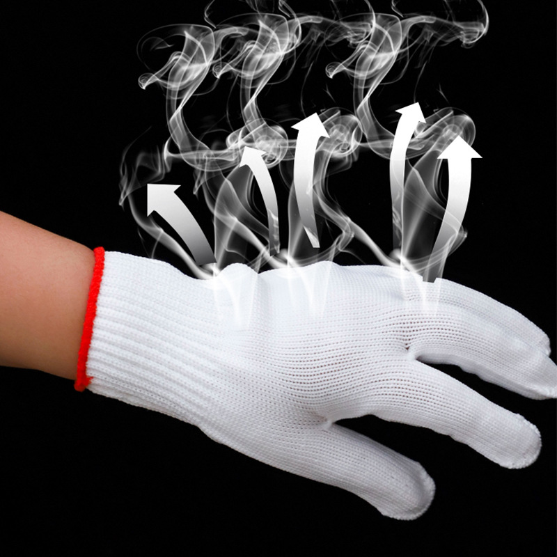 Wholesale cotton yarn gloves nylon line gloves wear-resistant anti-slip hardware protection construction site work labor protection gloves 