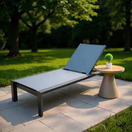 躺床游泳池躺椅防水防晒酒店别墅庭院花园露天海边沙滩椅休闲椅