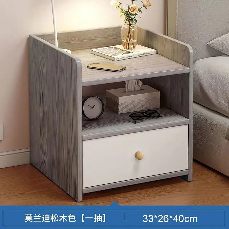 床头柜卧室家用加宽床边小柜子带抽屉收纳柜出租屋用床头置物架|undefined