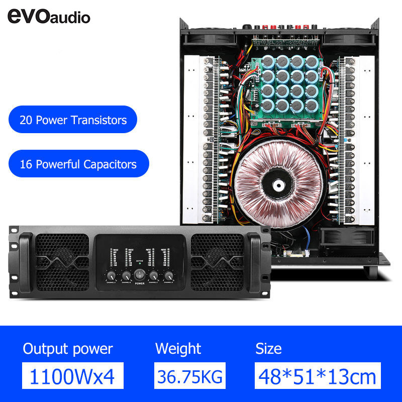 Hot Sale Professional Power Amplifier 2 Channel Class H Professional Audio High Power Stage Engineering Amplifier Machine Stage