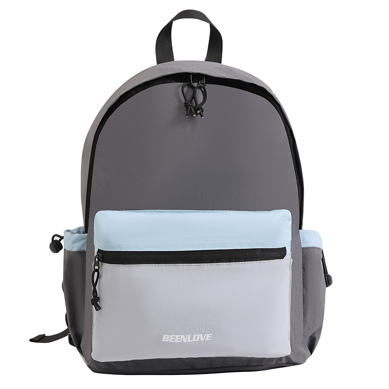 Diseño de contraste de color sensación de deporte al aire libre torre de sillo plegable mochila a prueba de agua de senderismo bolsa de montaña bolsa de estudiantes universitarios