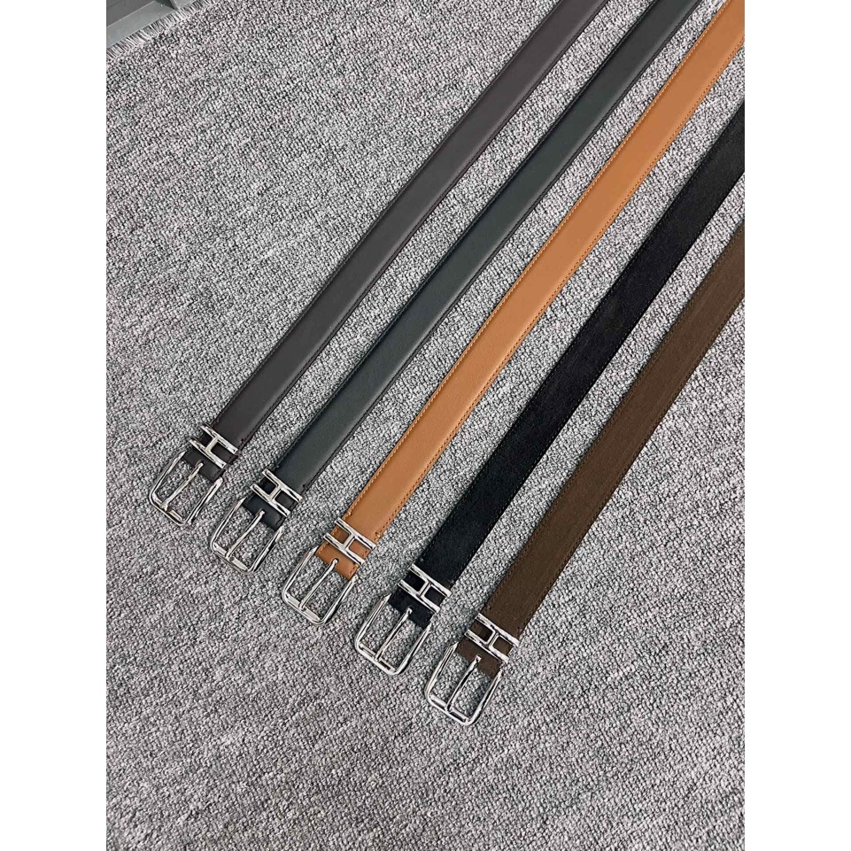 Brown silver buckle