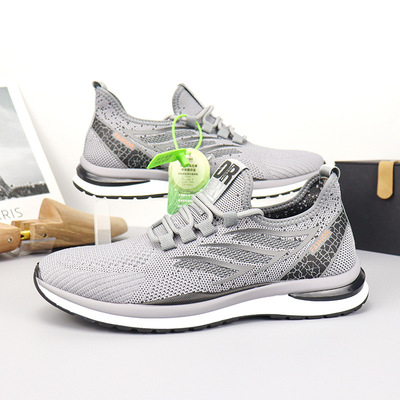 822551 Sporty man ventilation 2023 Spring new pattern Frenum Flat bottom run Men's Shoes wholesale