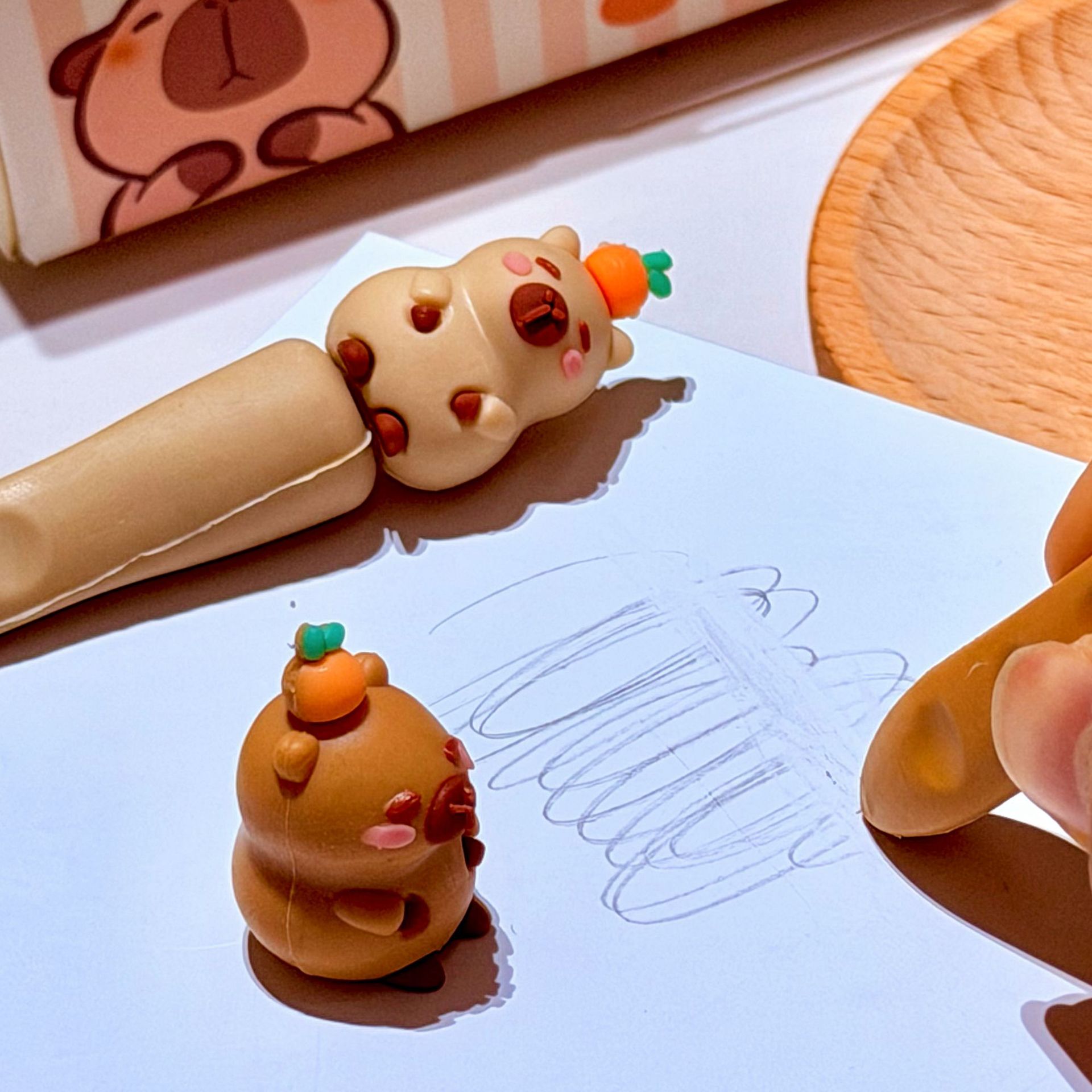 Cute cubierta de lápiz carpi borracha nueva protección de lápiz para estudiantes de papelería para regalos de vacaciones