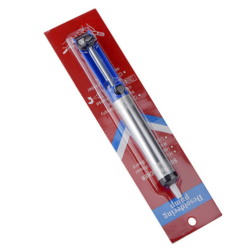 Manual aluminum alloy plastic solder suction pump, powerful high temperature resistant nozzle, hardware tool, electric soldering iron companion