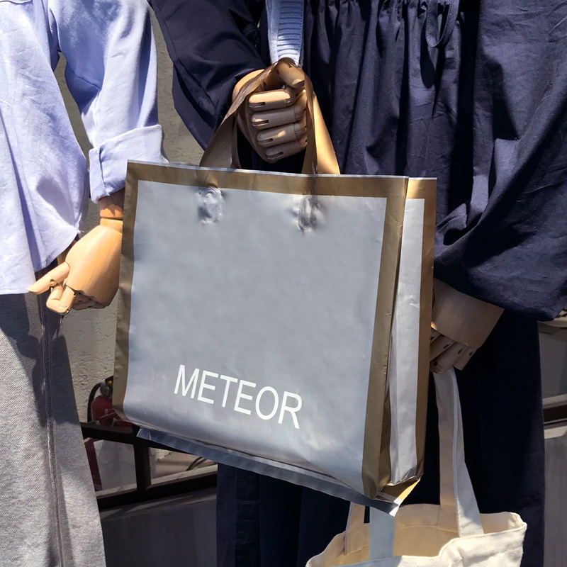 订高颜值塑料袋礼品袋子气质衣服手提包装袋打包袋格调服装袋50个