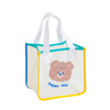 Summer cartoon square beach linen bag PVC, 2022, with little bears