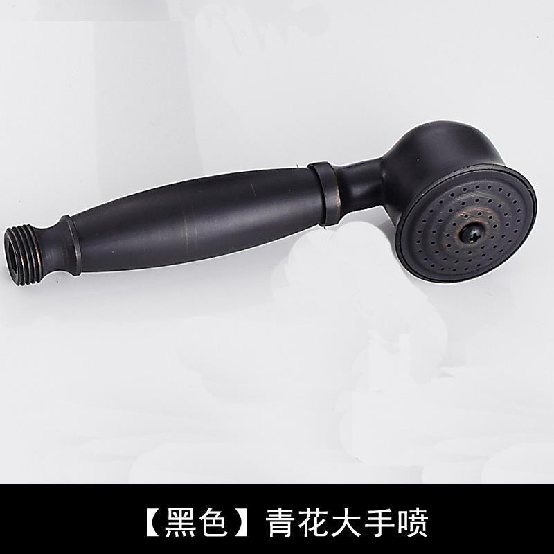 ヨーロッパの古代レトロなスタイルの全銅製の純粋な黒のブロンズのシャワーヘッド、ハンドヘルドの小さなシャワーヘッド、ハンドスプレー、シングルシャワー。|undefined