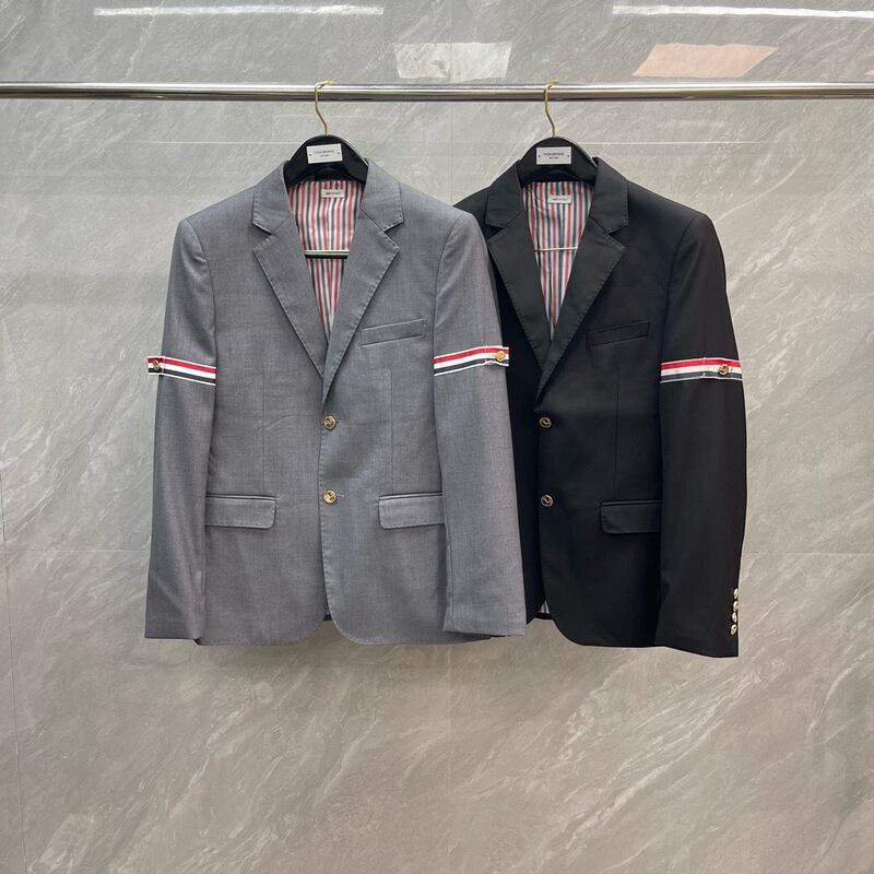 Factory Outlet TB Suit Jacket Classic Double Sleeve Ribbon Standard Suit Jacket for Men and Women with Suit Jacket