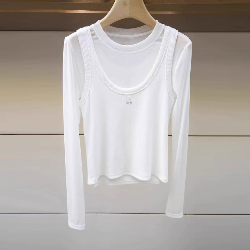 Moshuviya 2026 Spring New Style Round Neck Contrasting Color Versatile Casual Two-Piece Knitwear Xsj1S07C