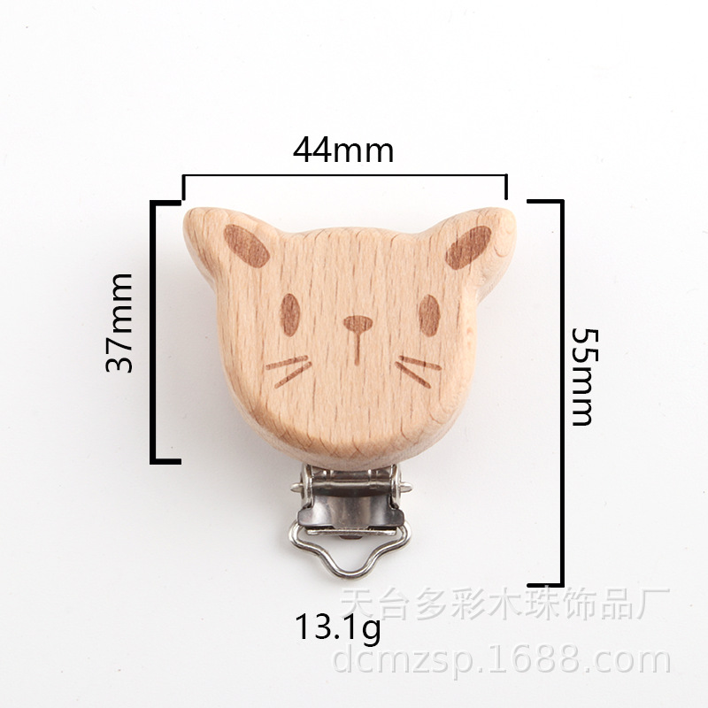 8616 Marking open eyes cat pacifier clip