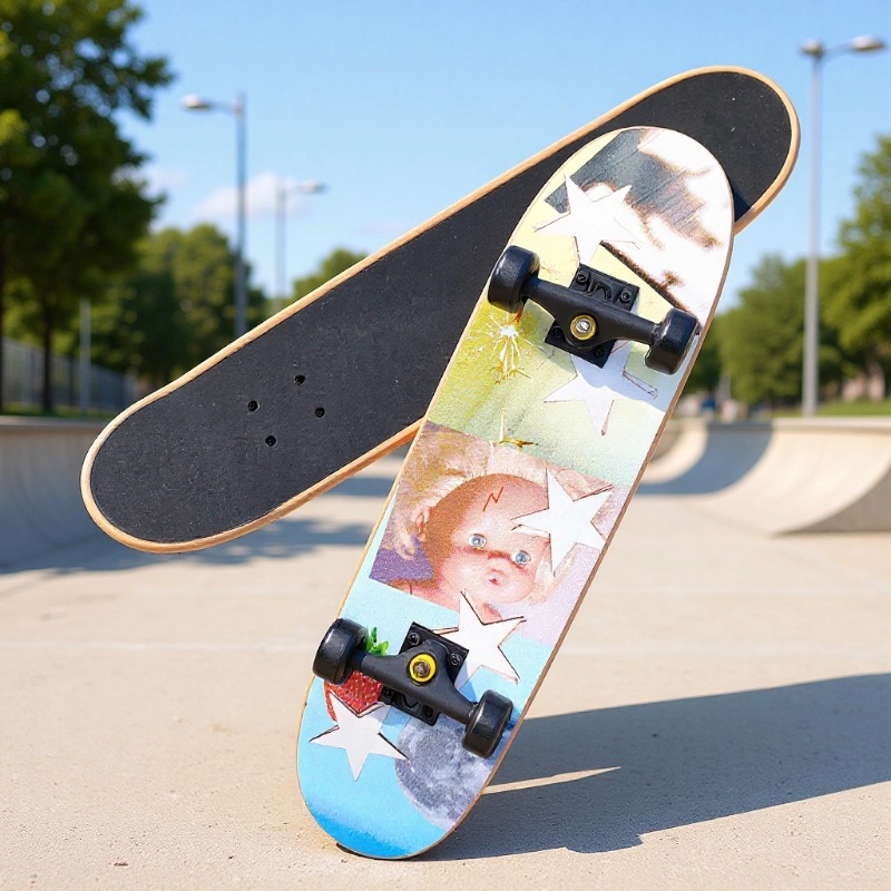 Dropshipping Four-Wheel Double-Curved Palm Skateboards with Soft Rubber Pads, Pet Turtle and Rabbit Plastic Colorful Printed 27cm Small Skateboards