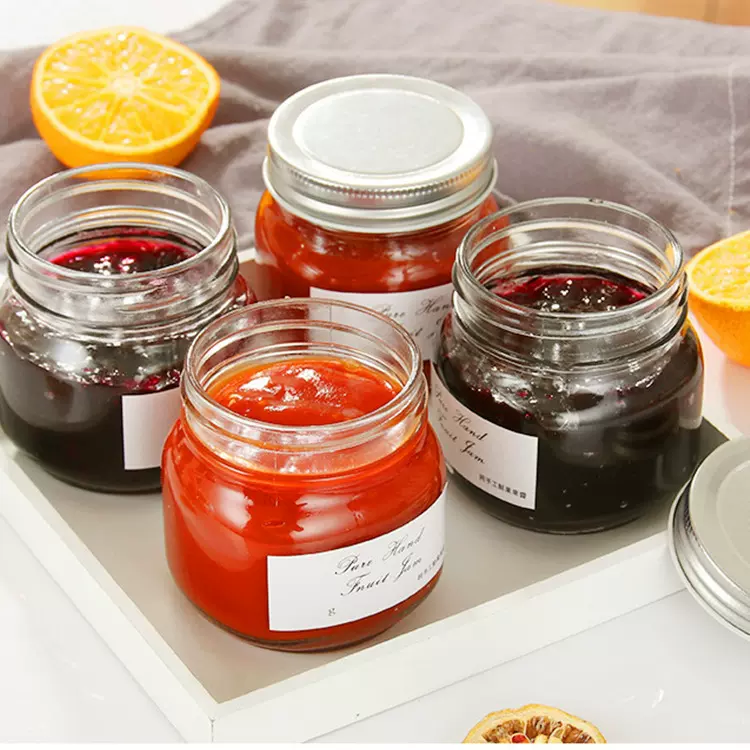 现货厂家批发250ml果酱瓶燕窝瓶500毫升梅森罐蜂蜜瓶鱼子酱玻璃瓶