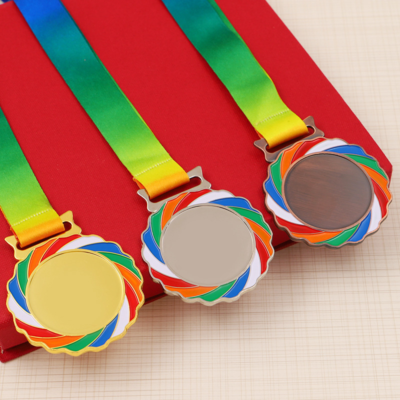 Medalla de metal general listado medalla de maratón deportivo escolar medalla conmemorativa oro plata cobre medalla listado