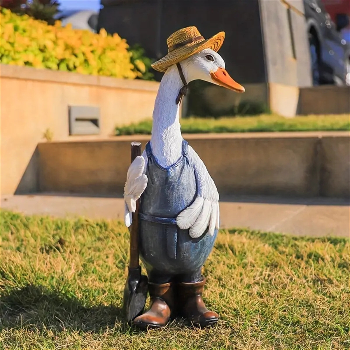 Manufacturer Resin Crafts Garden Decoration Ornaments Creative Animal Duck Ornaments Home Support Customization According to Drawings
