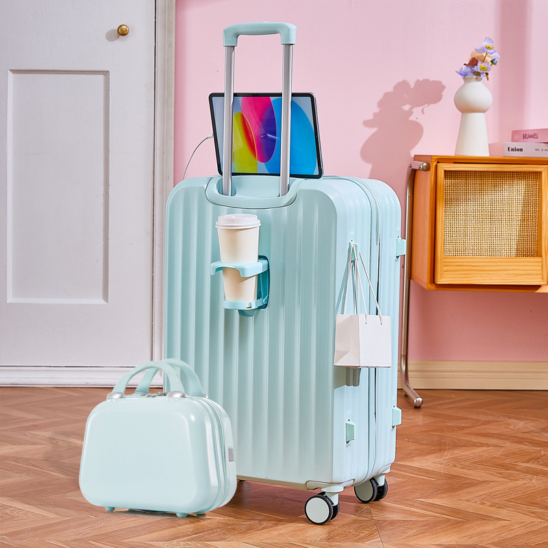 Nueva maleta multifuncional de explosión de fuego con ruedas universales de 20 pulgadas de alto valor de cara, caja de tracción de contraseña de embarque, maleta de cuero