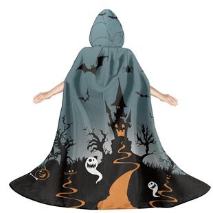 Figure Cape festival cross-border cos printing cape with Cape theme Halloween hat a set order to come to the festival
