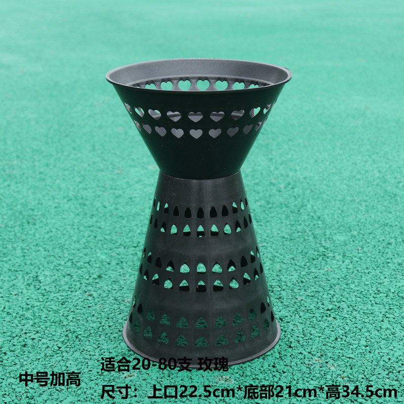 Cubo de flores de plástico que aumenta la envoltura de flores artefacto forro de unión de flores estabilizador cuadrado muelle Dispositivo de envoltura de flores material de embalaje de la flor