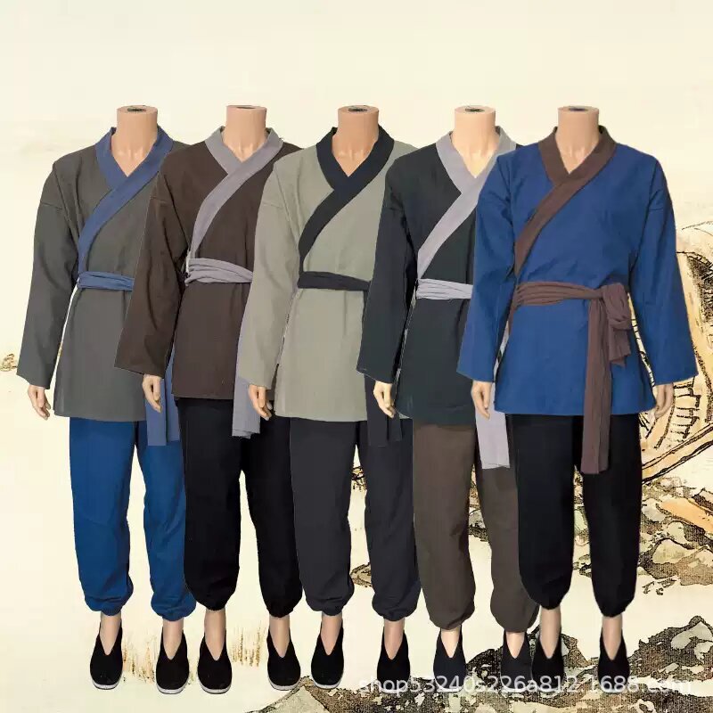 Costumes for Ancient Farmers, Shopkeepers, Servants, Tea House and Hotel Staff, and Performance Wear Costumes for Ancient Farmers, Shopkeepers, Servants, Tea House and Hotel Staff, and Performance Wear