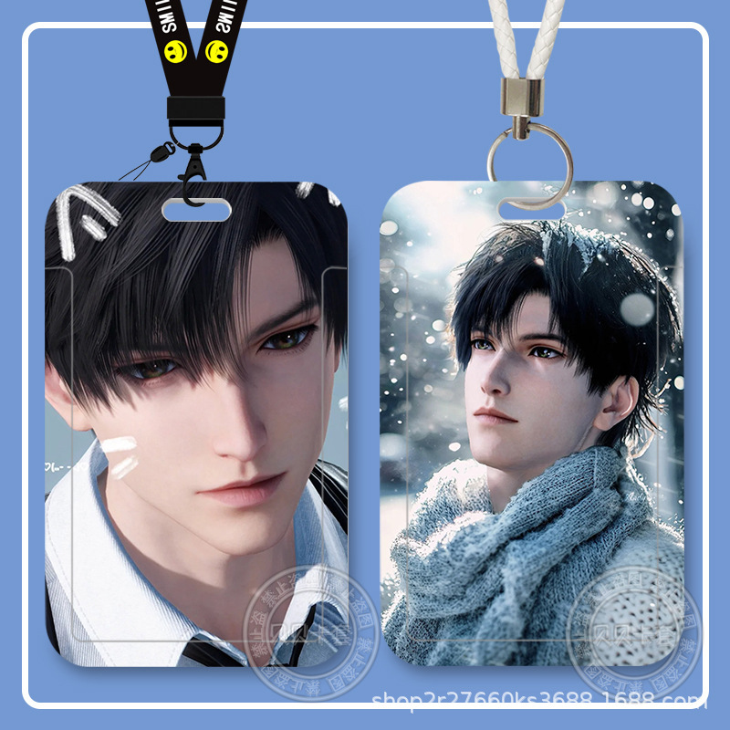 Love and Deep Space Li Shen Student Sliding Rice Bus Card Id Card Protective Cover Access Control Campus Card Holder