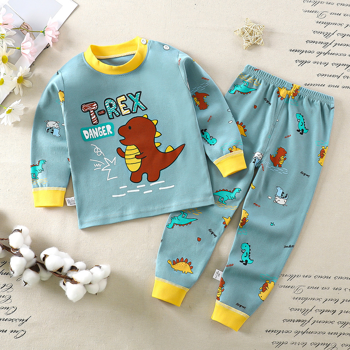 Children's underwear set Fall/Winter 2023 new cotton boys, girls and children's autumn clothes autumn pants baby baby home wear dropshipping