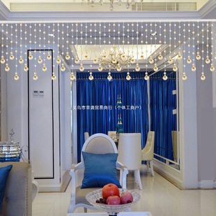 Bead Curtain Crystal Partition Curtain Living Room Hanging Curtain Door Curtain Bead Decorative Hanging Bead Chain Toilet Non-perforated New Style
