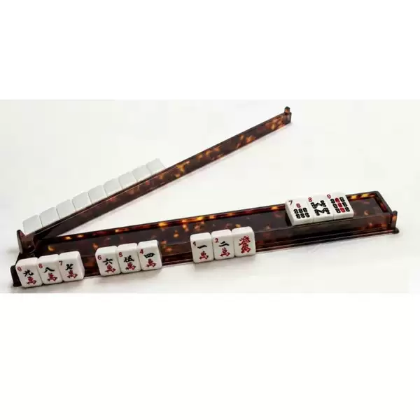 New Tortoiseshell Push Ruler 17.5Inch Non-Slip Push Ruler Multifunctional Mahjong Card Organizer Mahjong Rack Mahjong Card Pusher