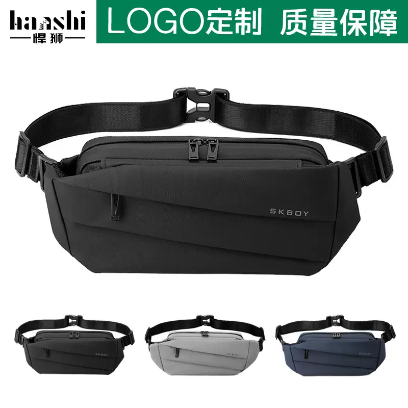 跨境休闲男士胸包高级感时尚轻便女斜挎包旅行防水腰包通勤单肩包