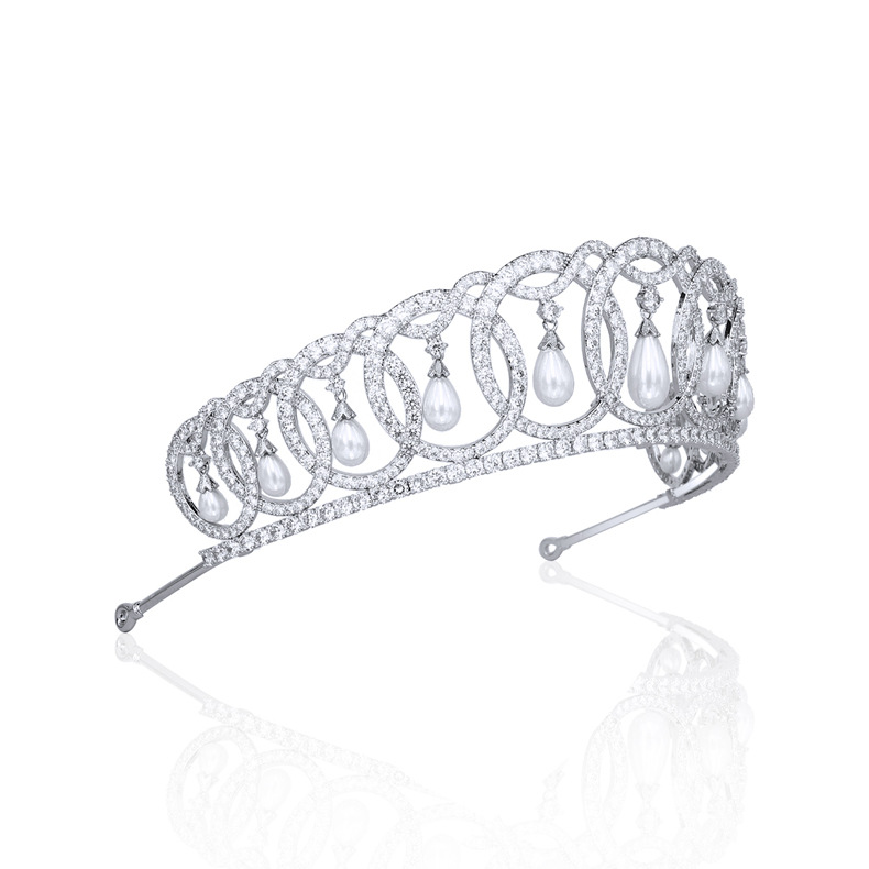 Title 9, Royal Queen Crown Zirkon Braut-Haarschmuck. Fun...