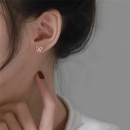 s925 silver needle earrings for women summer niche temperament butterfly cold style  new trendy sweet earrings earrings