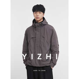 亦止【简潮】连帽棉服外套男冬季2025新款工装夹克运动户外冲锋衣