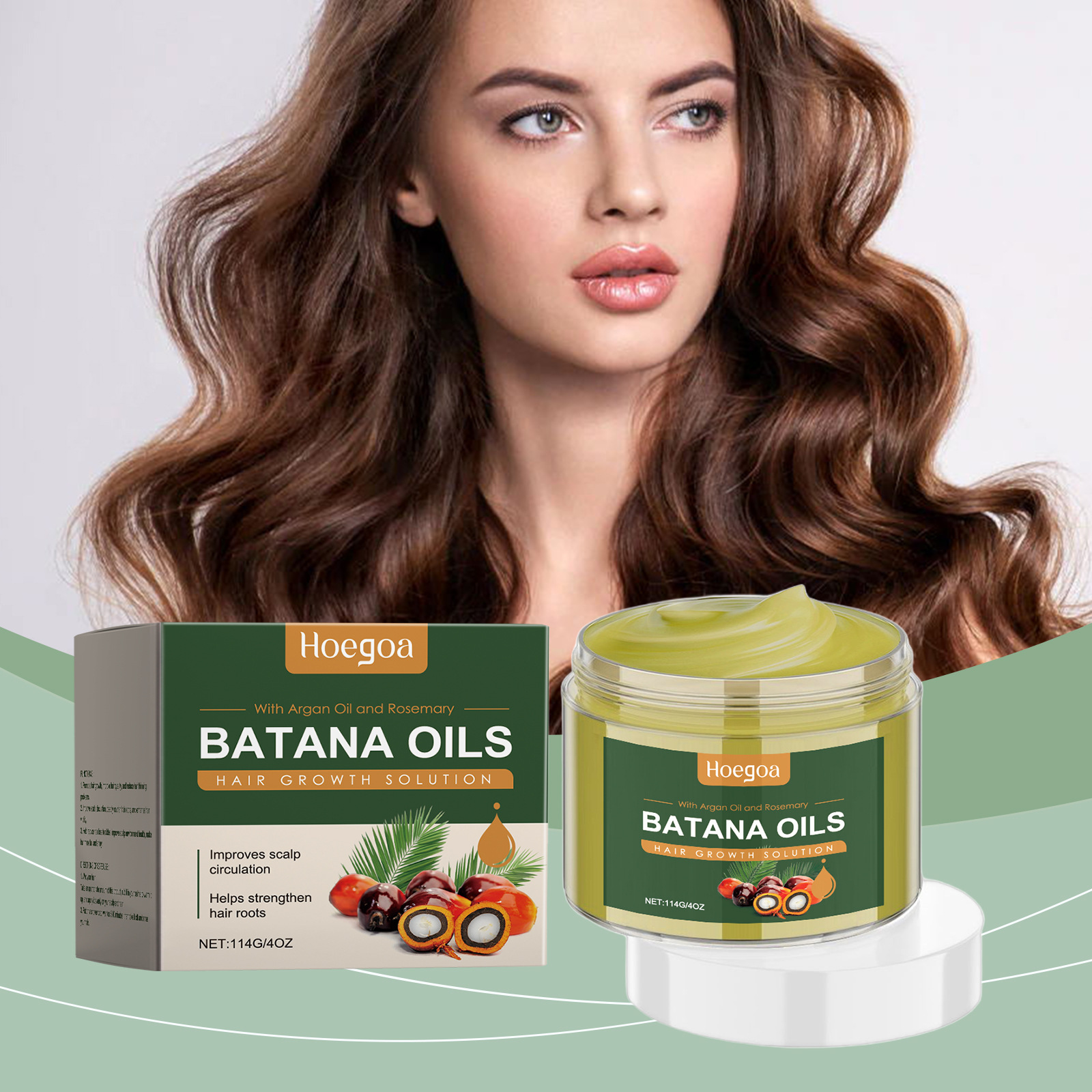 HOEGOA Medical nutritious moisturizing hair oil for curly hair