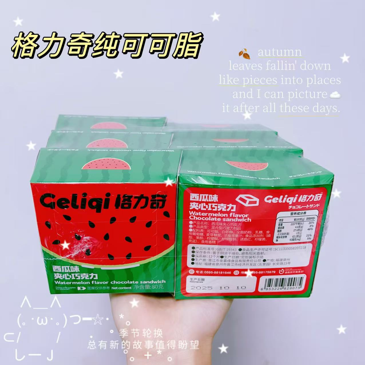 수박 샌드위치 초콜릿 80g