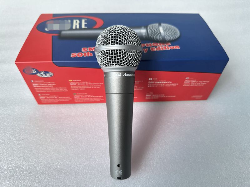 Transfronterizo al por mayor SM58-50A 50 aniversario edición profesional etapa rendimiento con cable micrófono karaoke micrófono