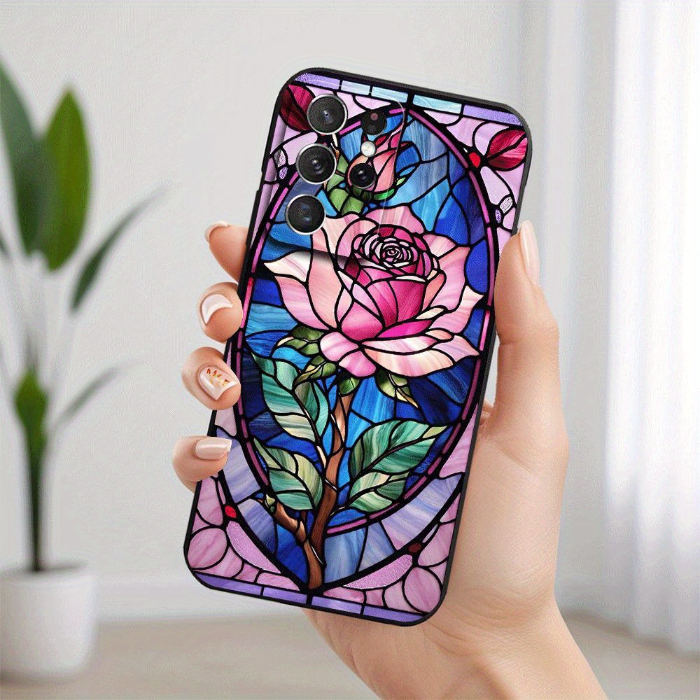 Samsung S25ULTRA estuche de teléfono A17 flor esmerilado S26 estuche de protección S24 estuche suave TPU A07