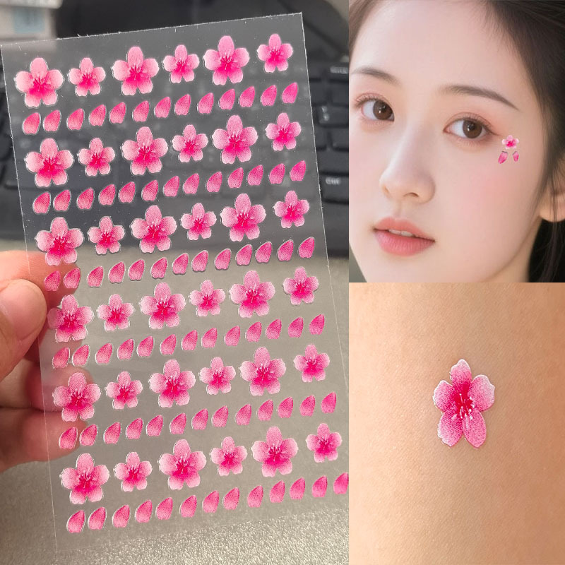 Sakura Stickers, Flower Face Stickers, Eye Corner Stickers, Ancient Style Petals, Stage Makeup for Children's Day, Performance Face Makeup, Decorative Stickers, Nail Art Sakura Stickers, Flower Face Stickers, Eye Corner Stickers, Ancient Style Petals, Stage Makeup for Children's Day, Performance Face Makeup, Decorative Stickers, Nail Art