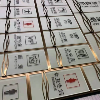 不锈钢金属边框科室牌定制酒店会所办公室亚克力标识牌导视门牌