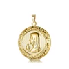 Golden Round Madonna Pendant
