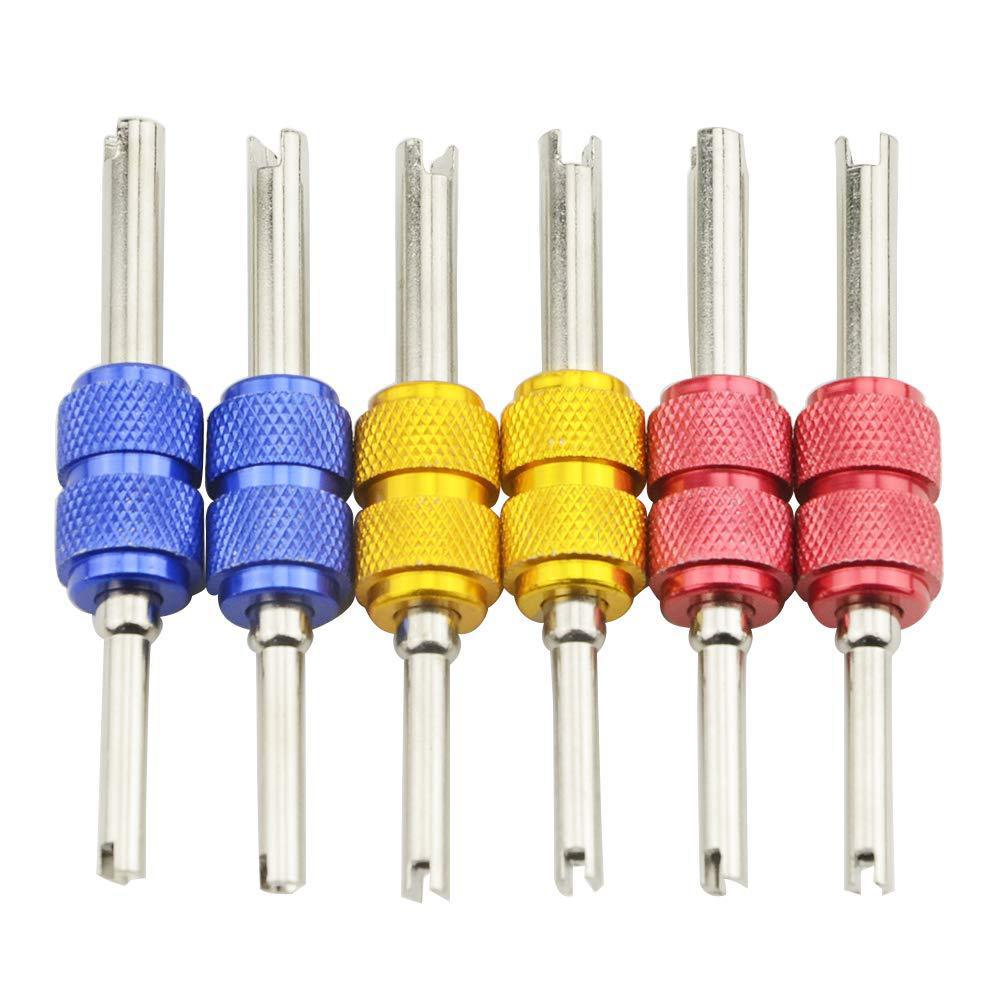 铝合金彩色汽车空调气门芯扳手 双头安装工具 气门芯拆卸螺丝刀