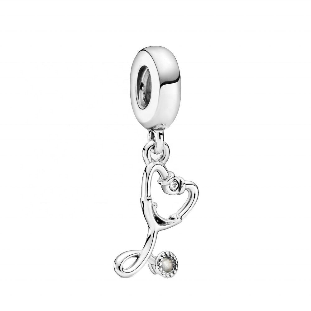 1 Pièce Le Cuivre Zircon Lettre Forme De Cœur Pendentif display picture 2