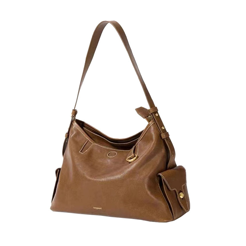 YAMASU 노래 추적 시리즈 야채 태닝 COWHIDE UNDERARM BAG 가죽 가방 단일 어깨 크로스 바디 휴대용 호보 가방 여성용