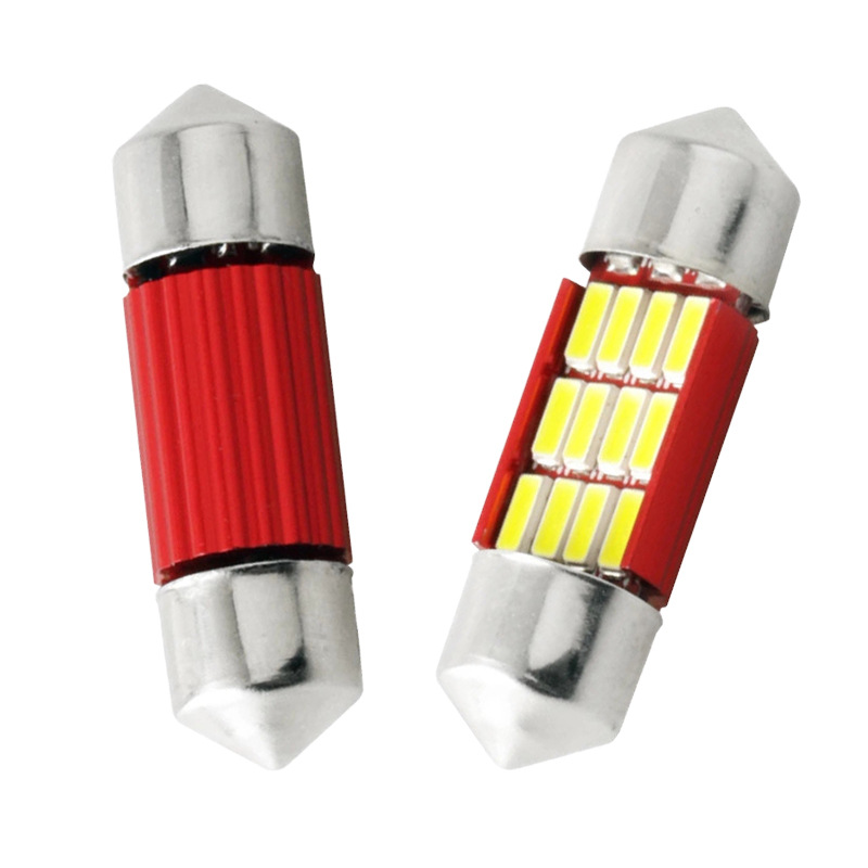 Luces LED para Automóvil Shangxian, Luz de Lectura de Doble Punta, Luz de Techo, Luz LED de Decodificación Continua 4014, Luz de Maletero, Luz de Matrícula