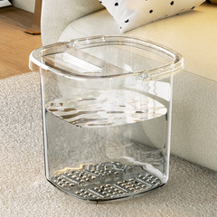 Foot bath basin with high transparency PET, household thick insulation, over the calf new portable foot washing basin, health foot bath massage basin
