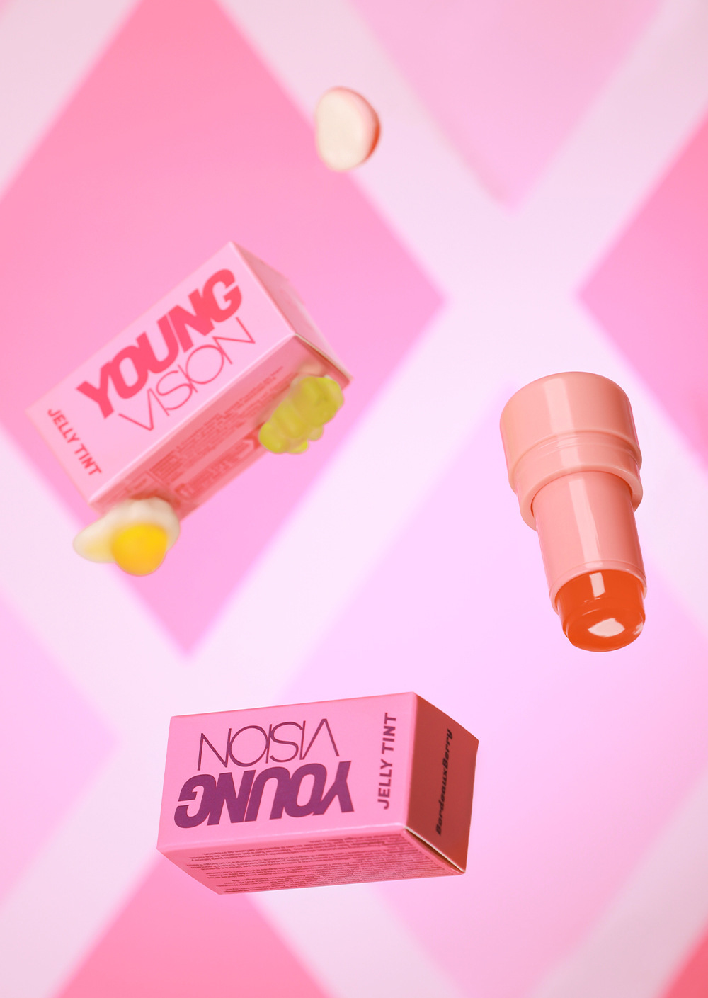 YOUNG VISION 4-color Jelly Blush Lazy Person's Contouring and color-enhancing Glow Blush Stick undefined
