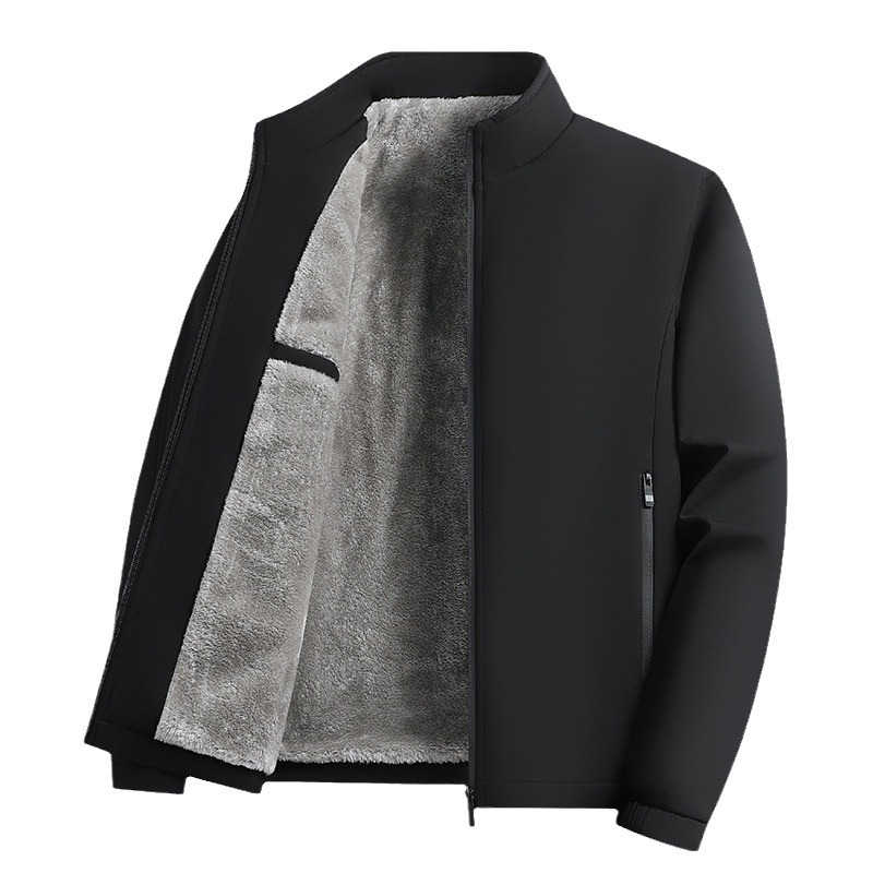 Papá chaqueta de invierno más chaqueta gruesa de vello 50 años 70 años de edad de mediana edad ropa de hombre primavera y otoño ropa caliente