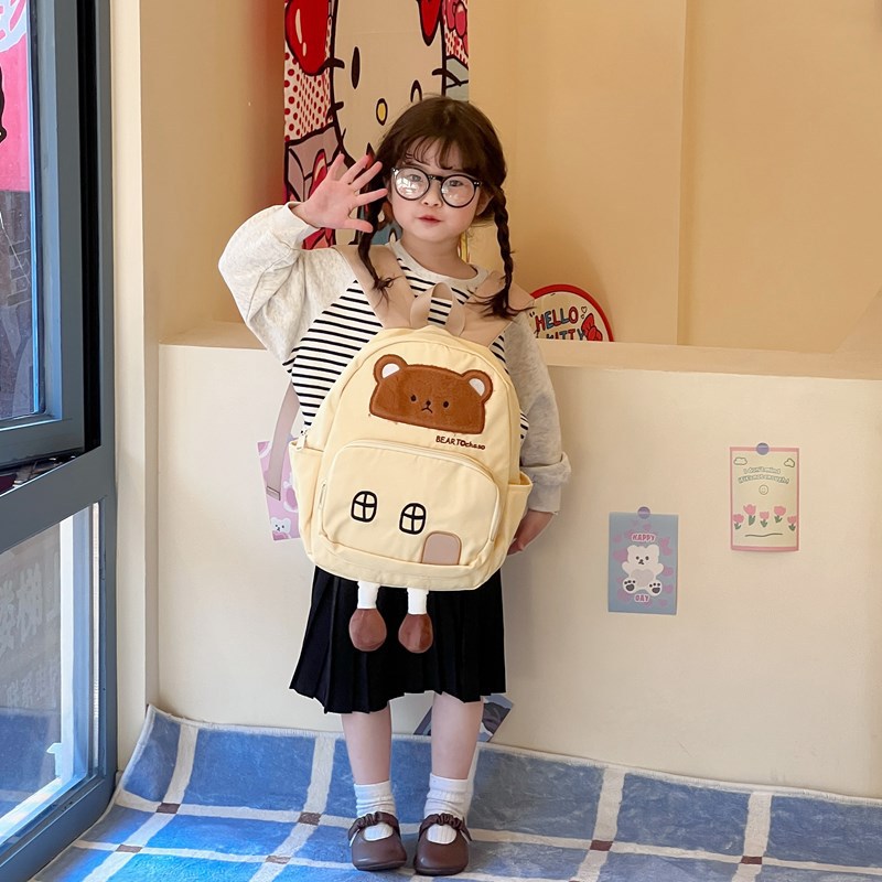 Kindergarten Baby mochila de dibujos animados lindos osos niños y niñas mochila de casa pequeña 2025 nueva mochila para niños
